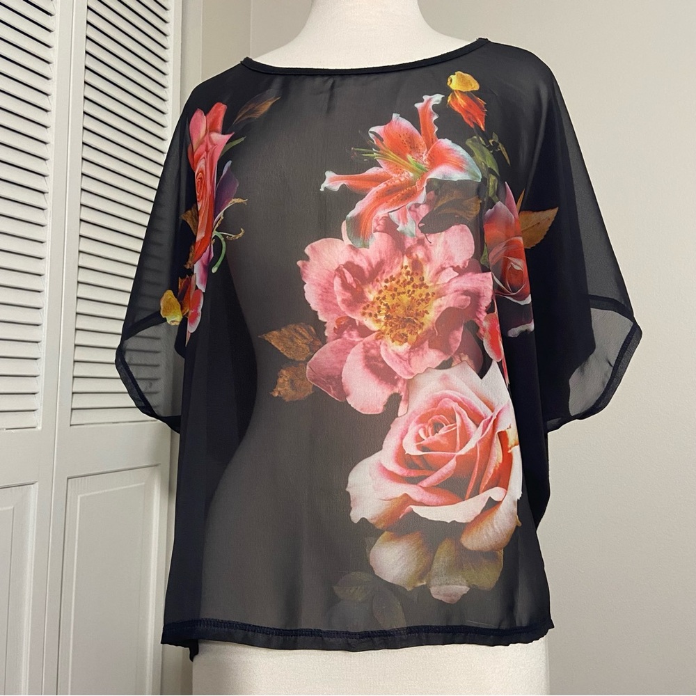 Y2K Vtg Lily & Rose Sheer Charlotte Russe Top S Small Vintage